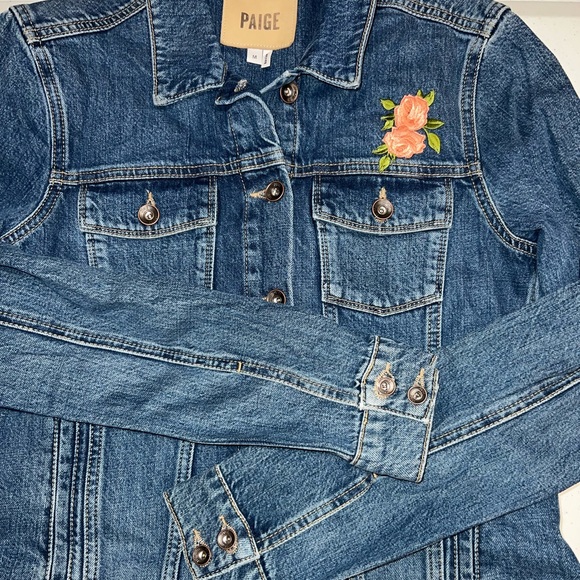 PAIGE
Rowan Embroidered Denim Jacket In Rosemont Patch - Picture 3 of 16